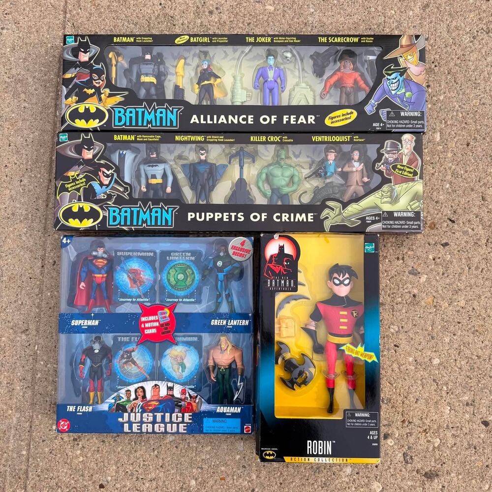 Vntage DC Batman Action Figure Box Set Lot Puppets of Crime Alliance Robin NIB